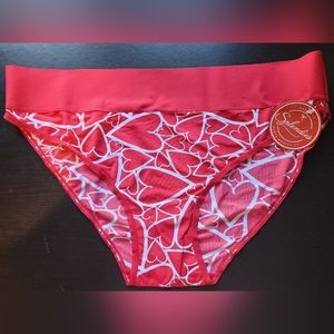 Splendies, Red Heart Panties, 3X, NWT